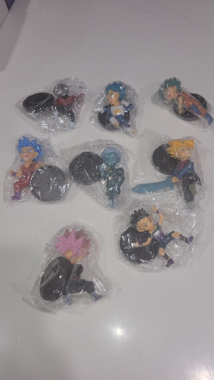 Dragon Ball Z or anime type figures With Stands Set Of 8 generic B6